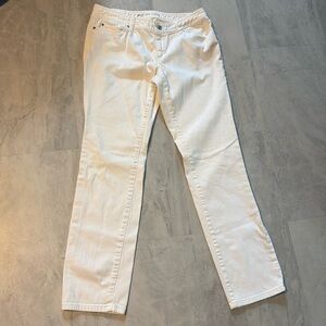 Michael Kors Jeans  off-white  winter white  mid rise  boot cut  5 pocket size 8